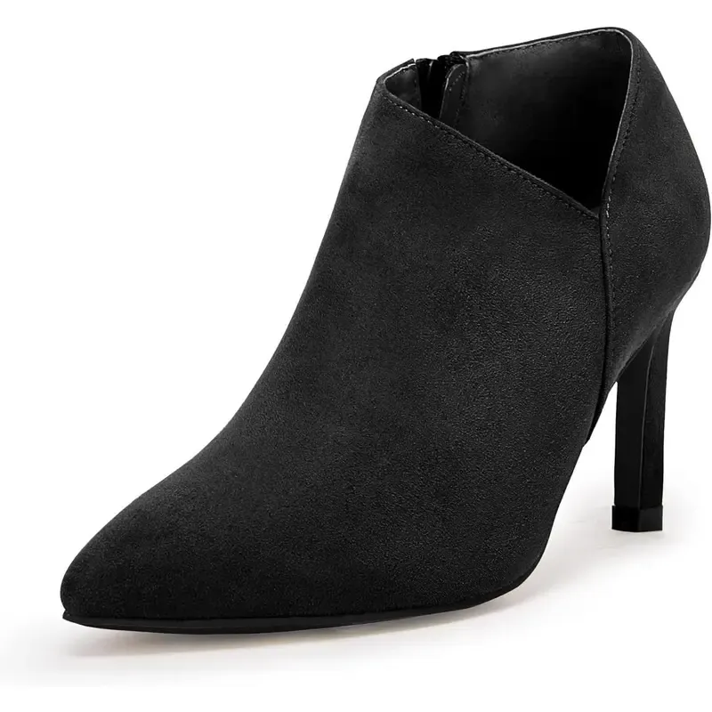 Stylish Pointed Suede Boots With Zipper For Women