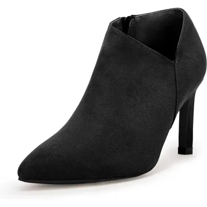 Stylish Pointed Suede Boots With Zipper For Women