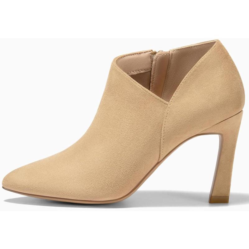 Stylish Pointed Suede Boots With Zipper For Women