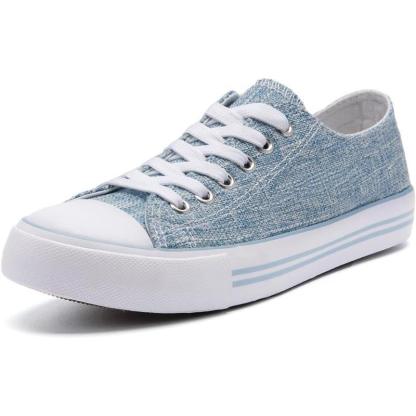 Mono Canvas Sneakers With Lace Up Detail - The Boston Boots