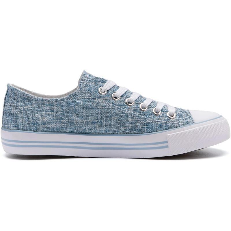 Mono Canvas Sneakers With Lace Up Detail - The Boston Boots
