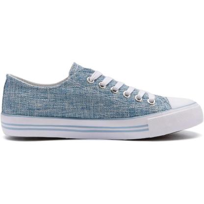 Mono Canvas Sneakers With Lace Up Detail - The Boston Boots