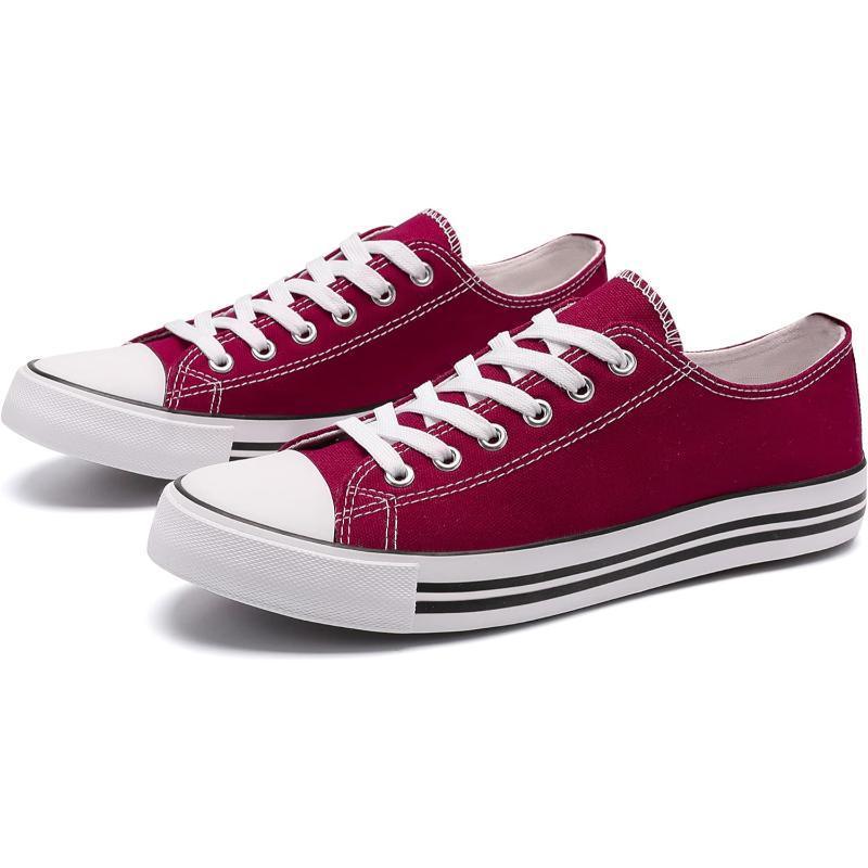 Solid Color Canvas Lace Up Shoes For Men - The Boston Boots