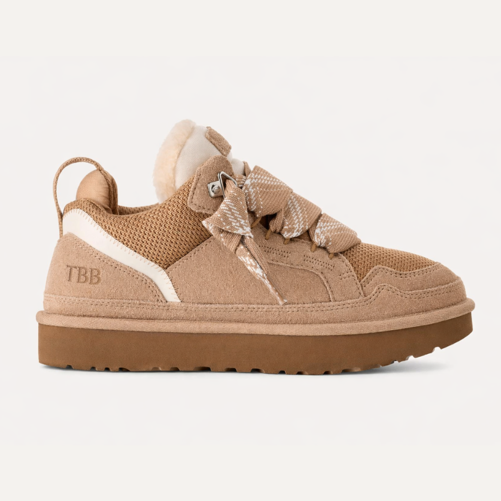 Comfortable Low Top Platform Sneakers With Suede Upper And Cushioned Sole