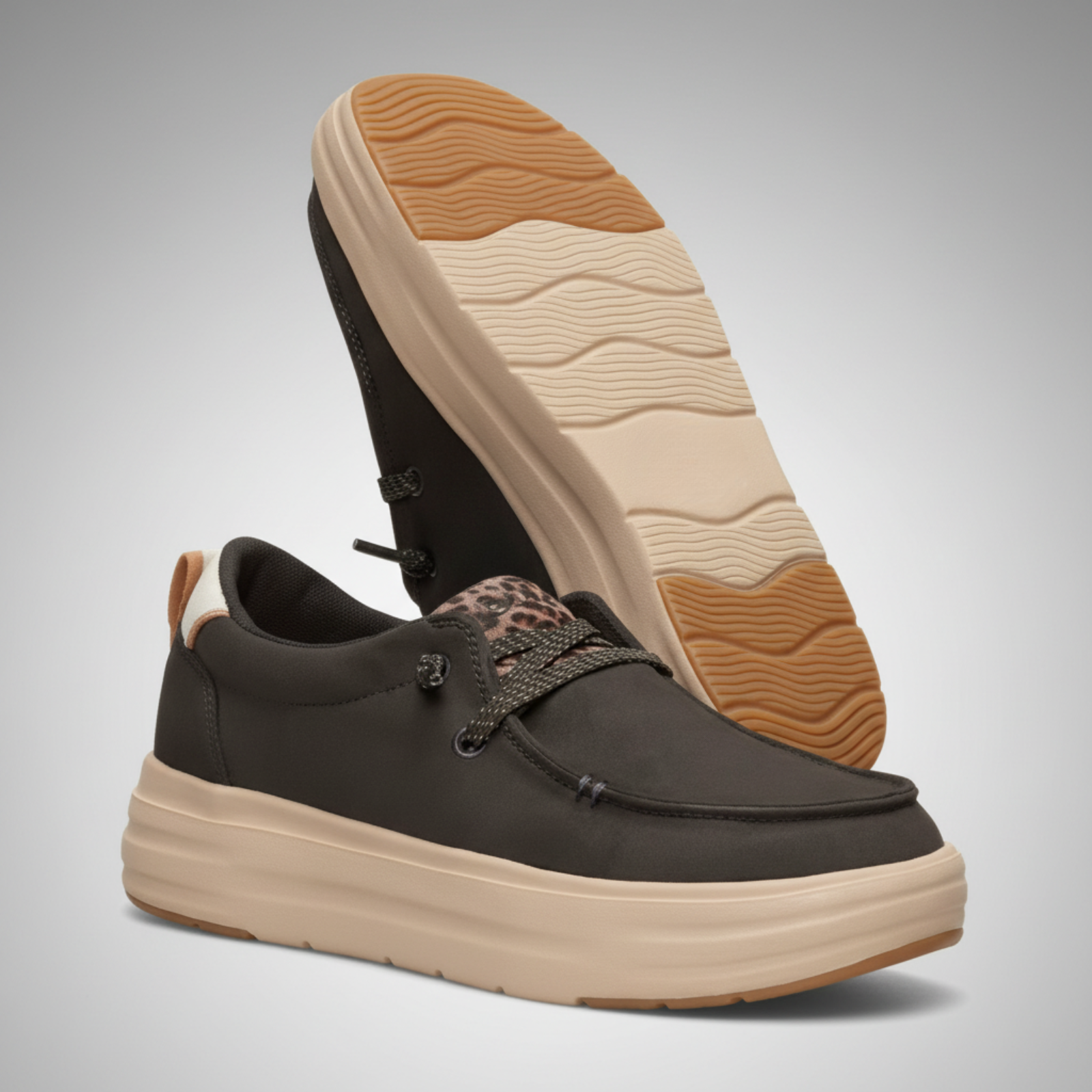 Animal Print Platform Slip On Casual Shoes For Women