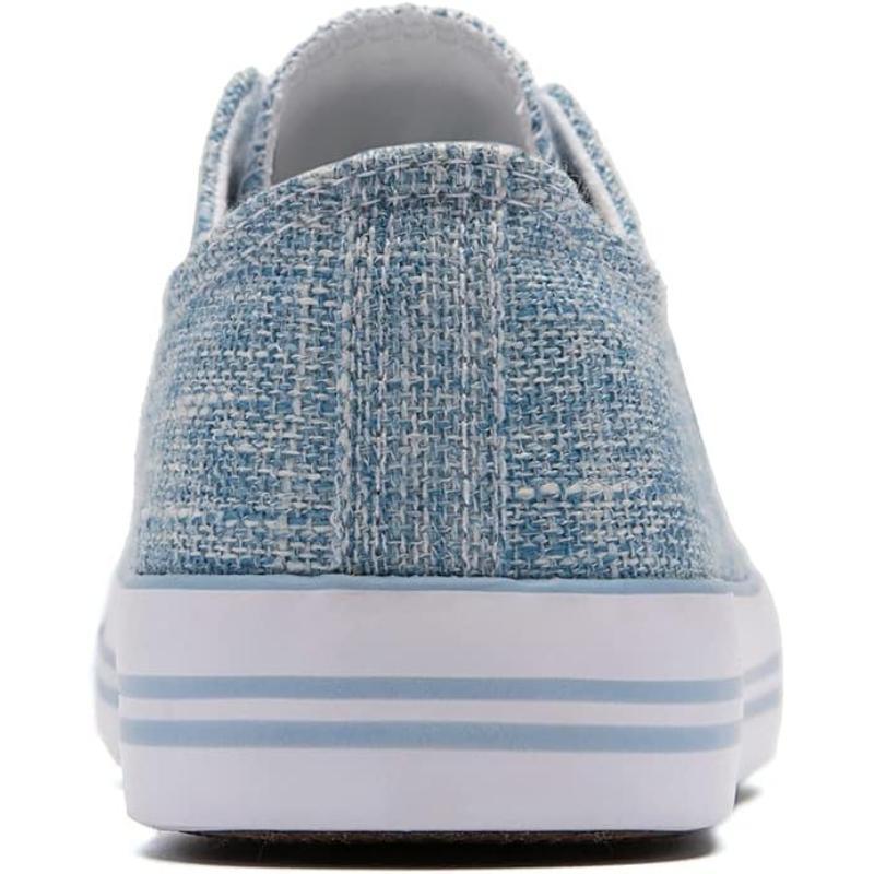 Mono Canvas Sneakers With Lace Up Detail - The Boston Boots