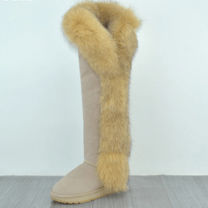 Tall Faux Fur Trim Winter Boots - The Boston Boots