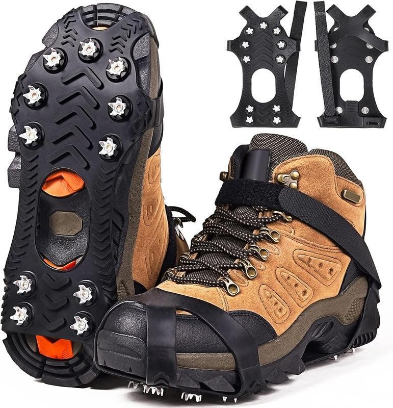 Winter Shoe Ice Cleats With Stainless Steel Spikes For Snow Grip