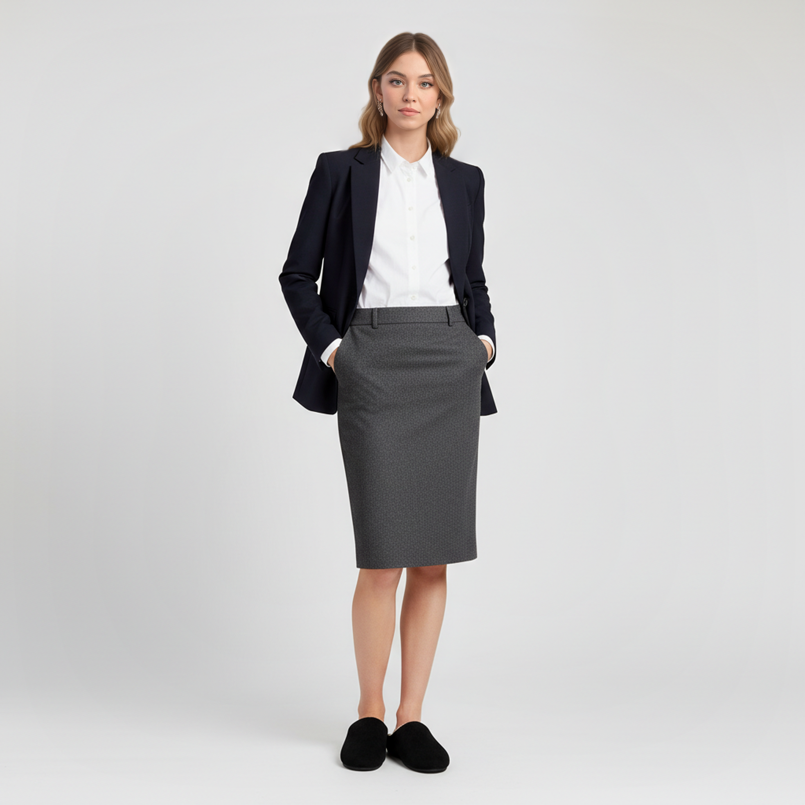 Elea Slip On Minimal Suede Slippers