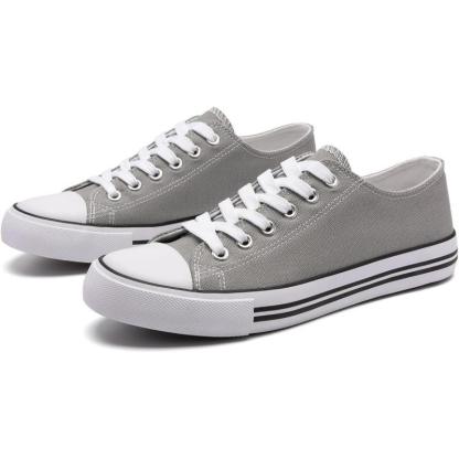 Solid Color Canvas Lace Up Shoes For Men - The Boston Boots