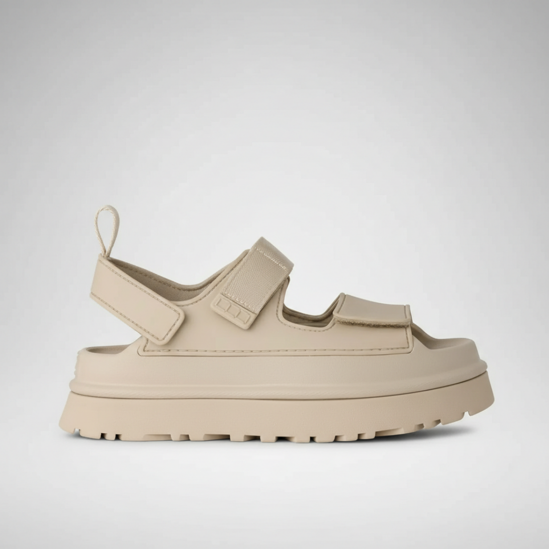 GoldenGlow Platform Strap Sandal