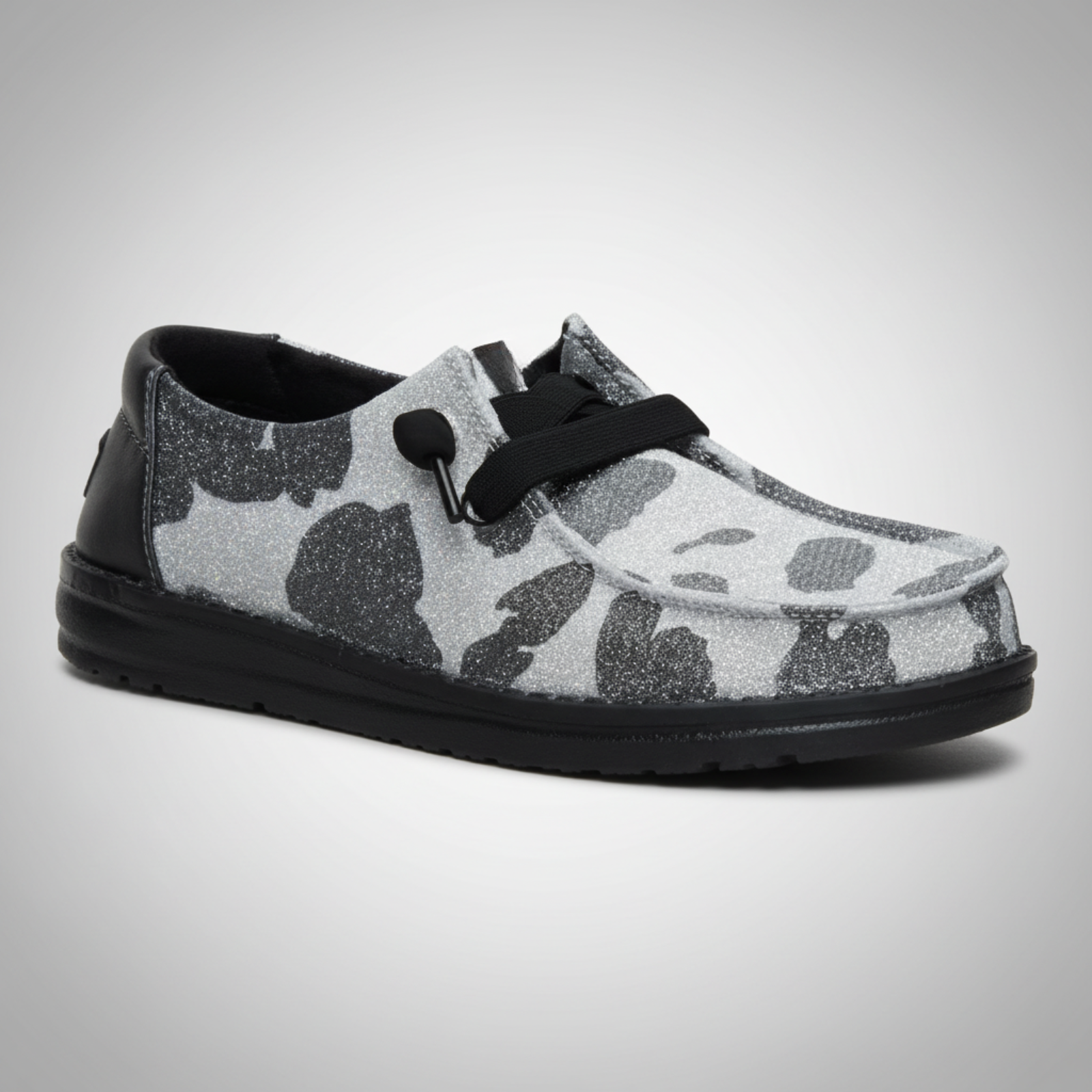 Sparkle Animal Cow Print Slip On Casual Shoes For Women