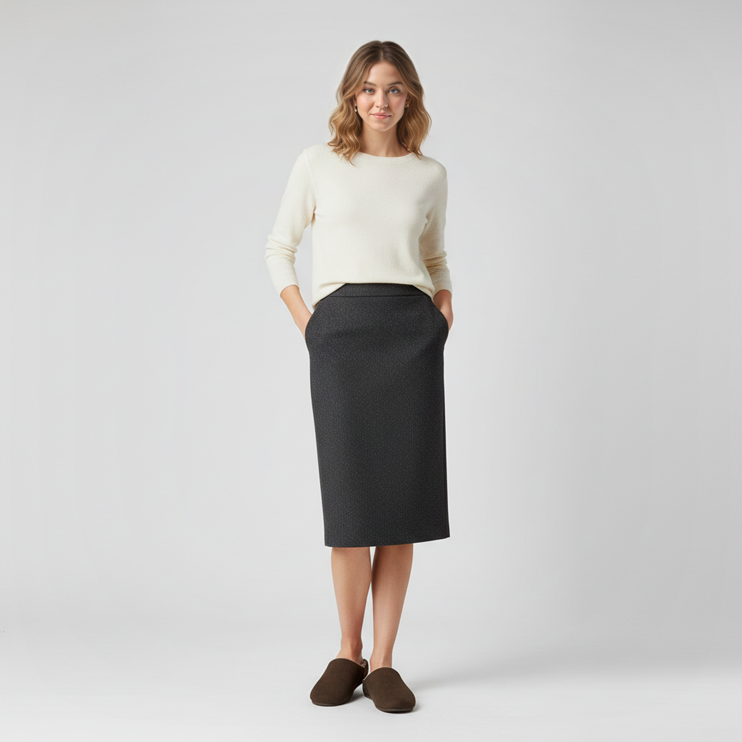 Elea Slip On Minimal Suede Slippers