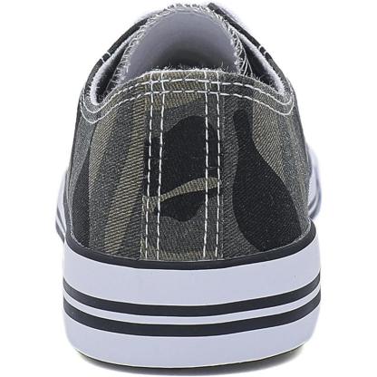 Mono Canvas Sneakers With Lace Up Detail - The Boston Boots
