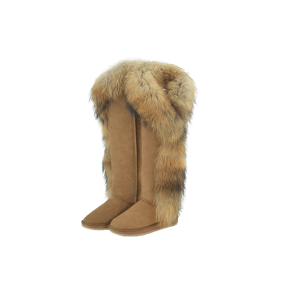 Tall Faux Fur Trim Winter Boots - The Boston Boots
