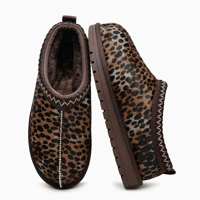 Cuff Booties Cozy Fur Lined Warm Winter Shoes For Women