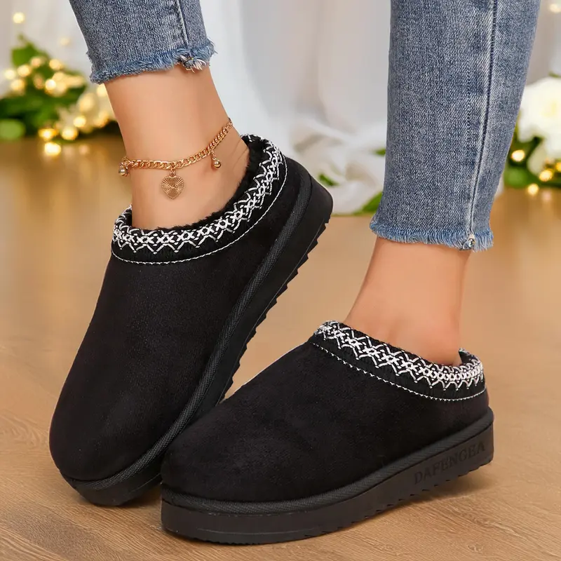Slip On Mini Boot Slippers With Anti Slip Sole For Women
