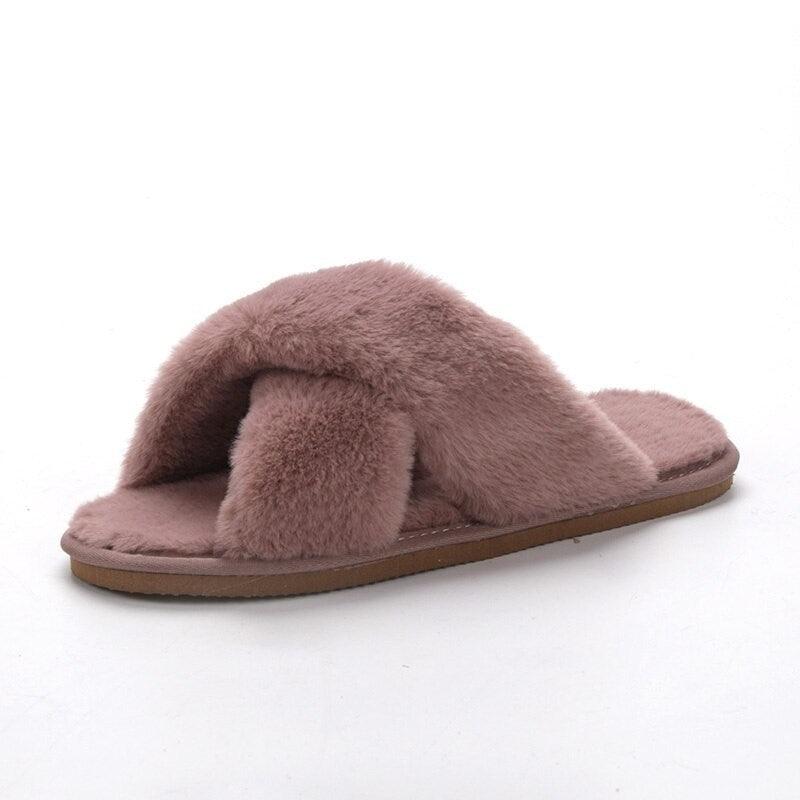 Plush Winter Slippers Soft Fur Lined Indoor Footwear-The Boston Boots