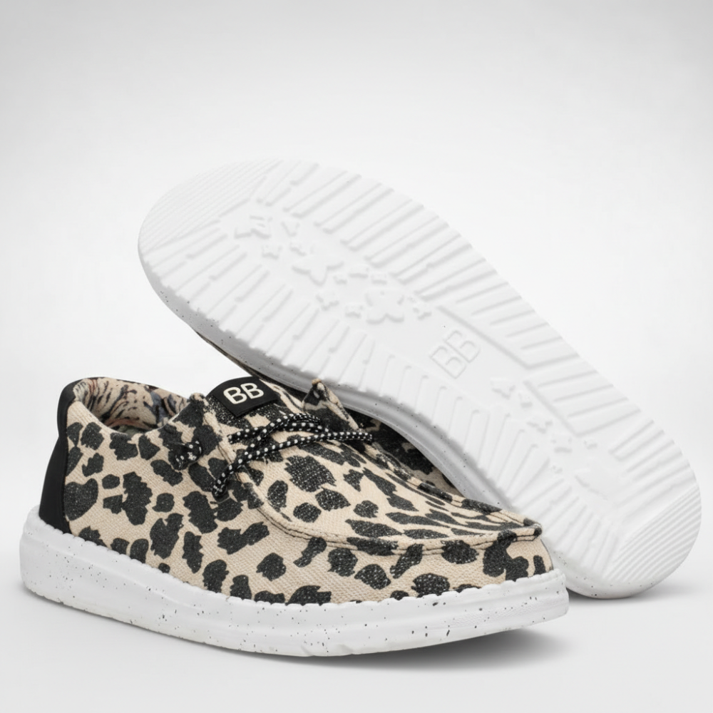 Wendy Cheetah Print Textile Slip On Shoes