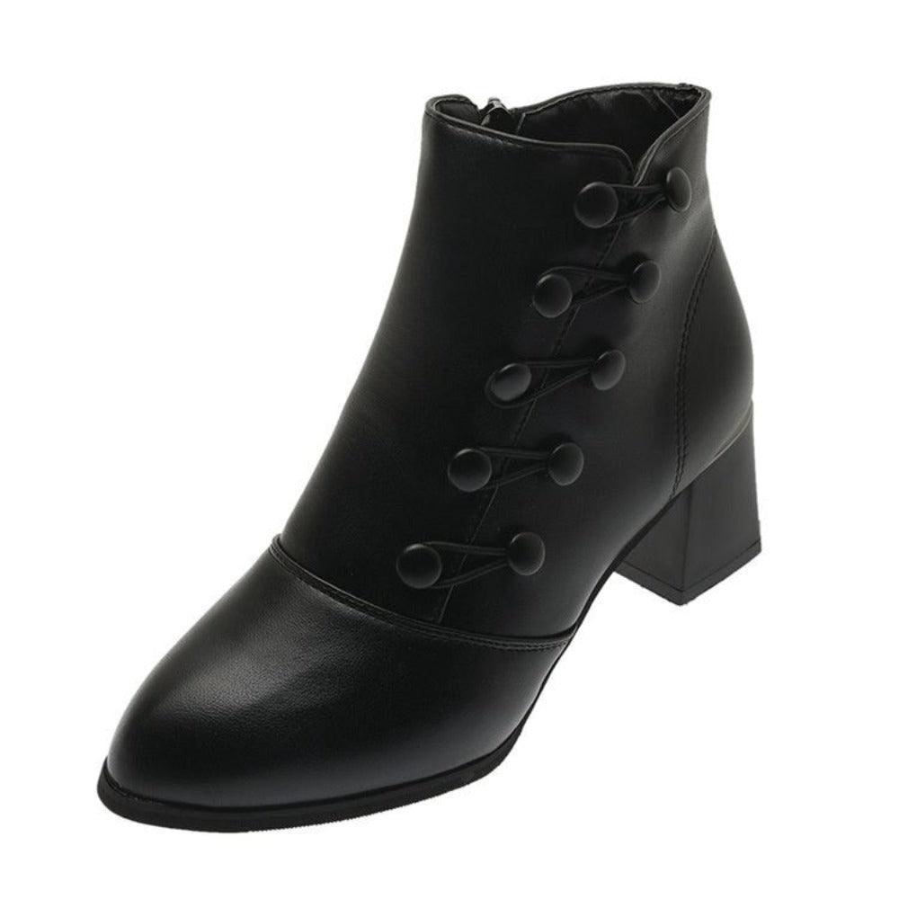 Fur Lined Lace Up Chunky Chelsea High Boots For Winters-The Boston Boots