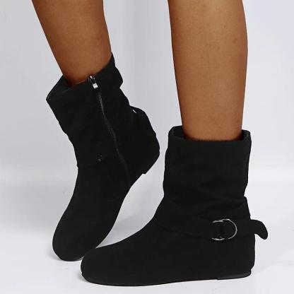 Non Slip Warm Snow Boots With Plush Lining And Rubber Outsole-The Boston Boots