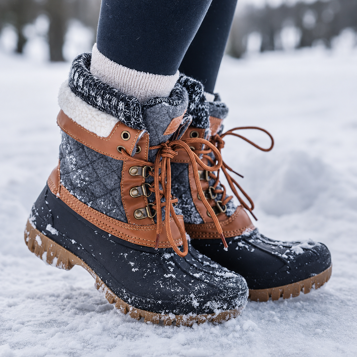 Classic Mid Calf Winter Snow Boots For Women