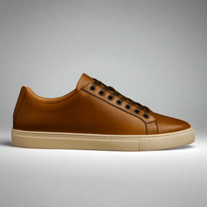 Classic Leather Low Top Comfy Sneakers - The Boston Boots