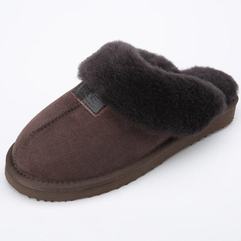Natural Wool Winter Slippers-The Boston Boots
