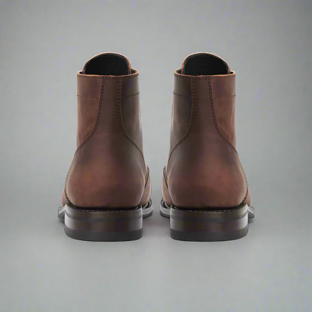 Classic Leather Lace Up Combat Boots-The Boston Boots