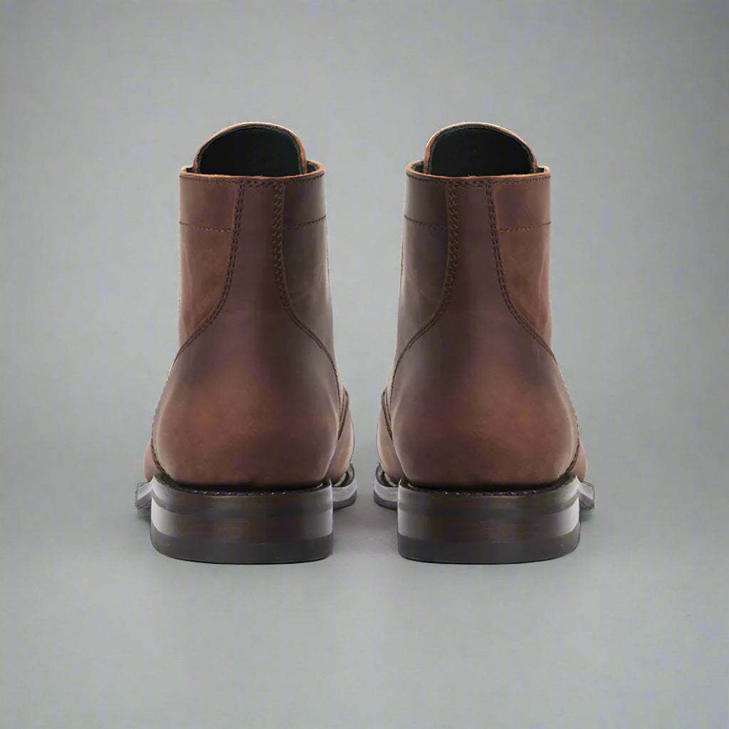 Classic Leather Lace Up Combat Boots-The Boston Boots