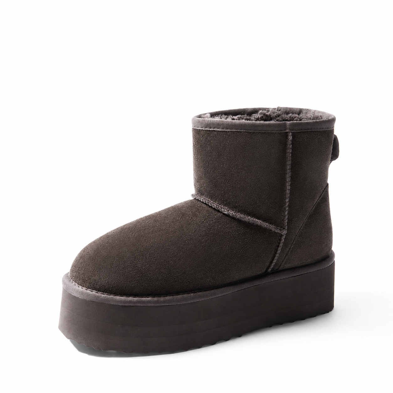 Outdoor Fuzzy Platform Mini Boots For Women