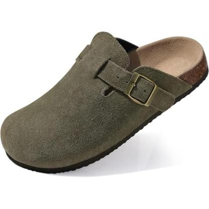 Versatile And Classic Style Suede Clogs-The Boston Boots