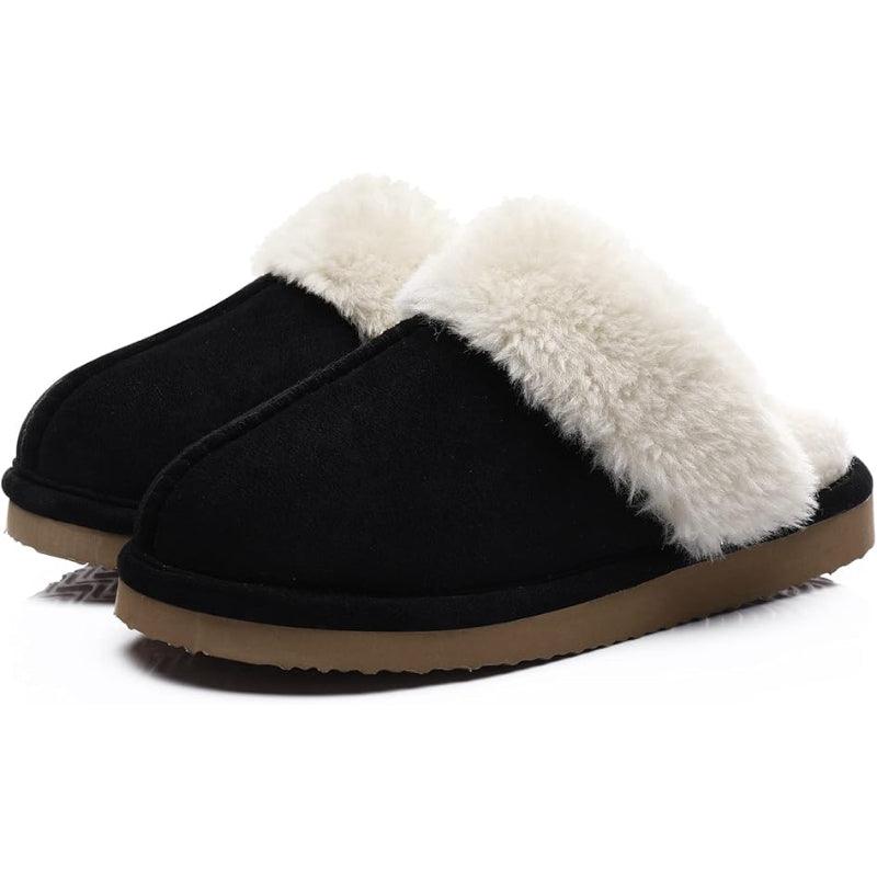 Fleece lined suede slippers-The Boston Boots