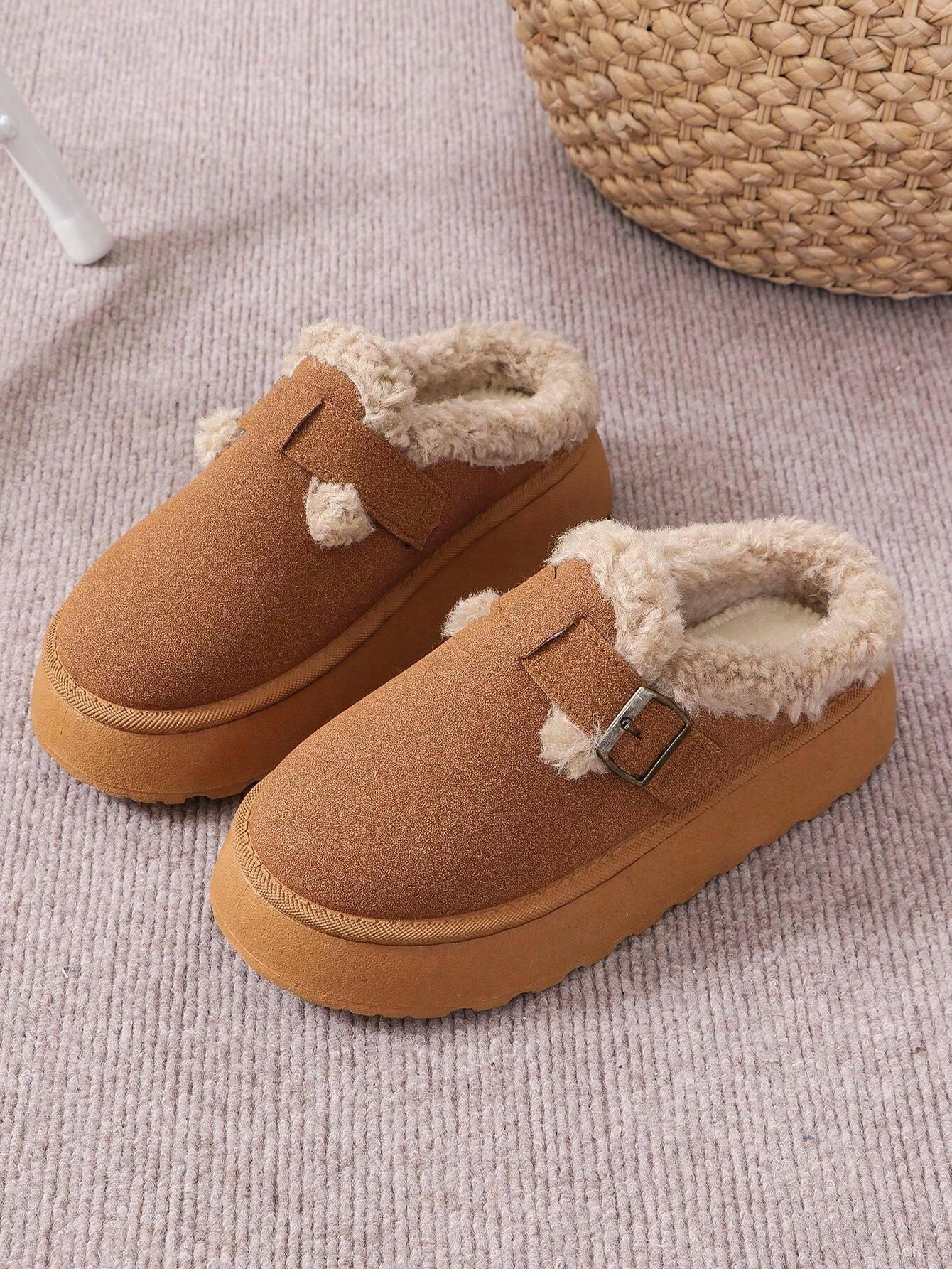 Cozy Winter Plush Lined Platform House Slippers - The Boston Boots