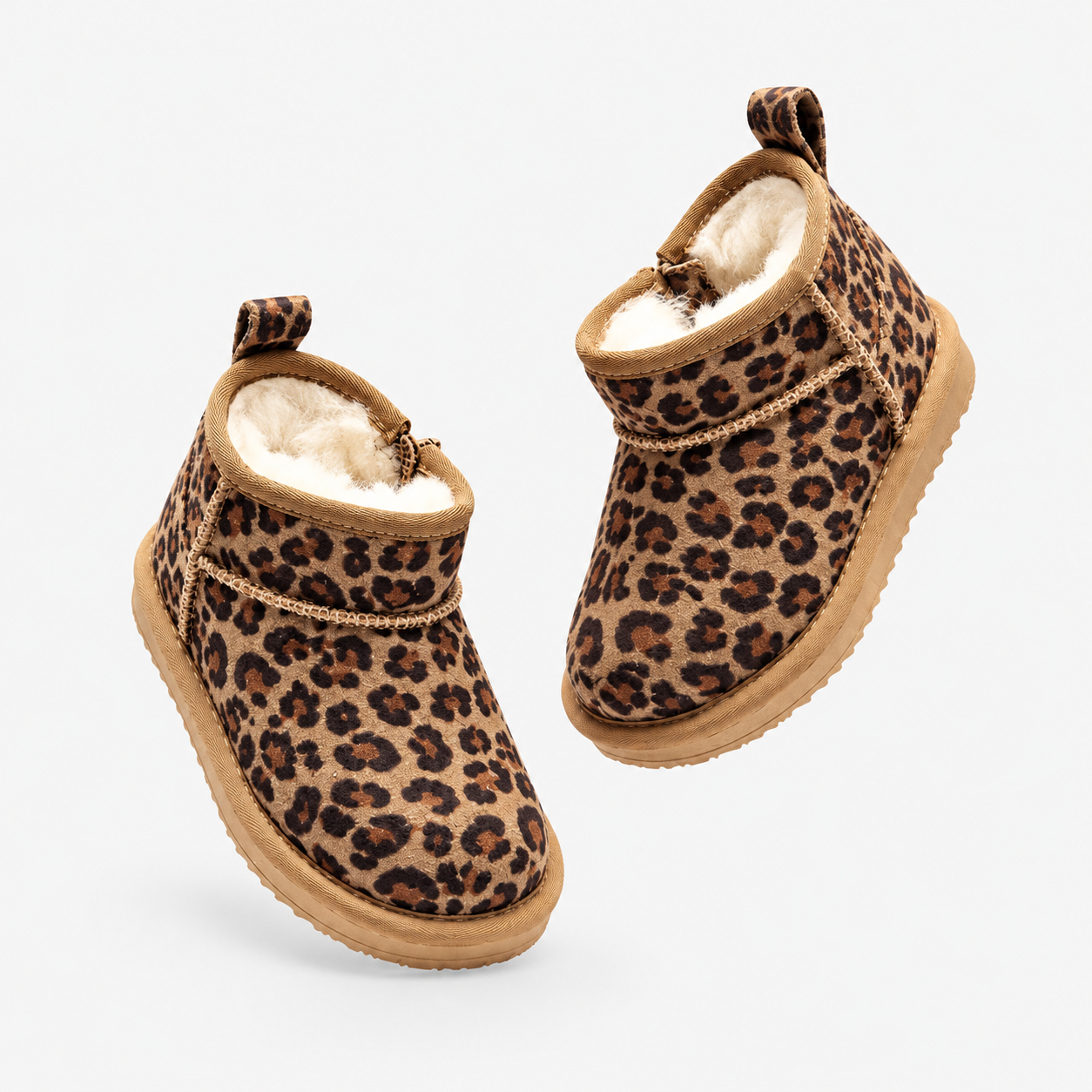Cuff Booties With Soft Plush Lining Water Resistant Grip For Kids