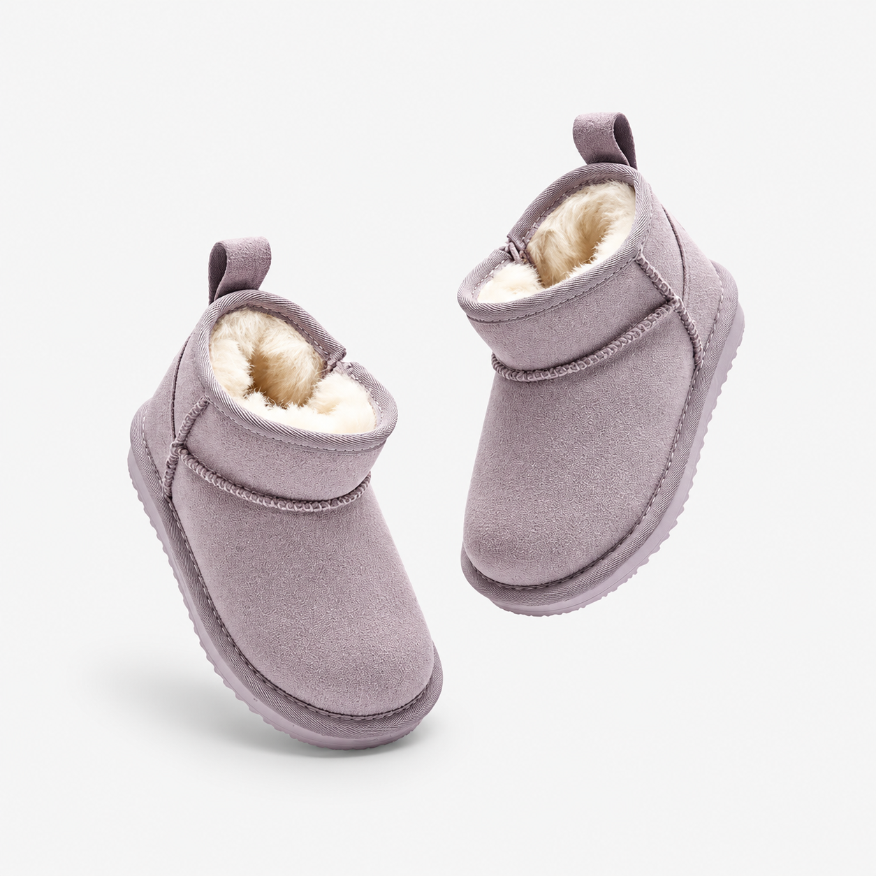 Cuff Booties With Soft Plush Lining Water Resistant Grip For Kids