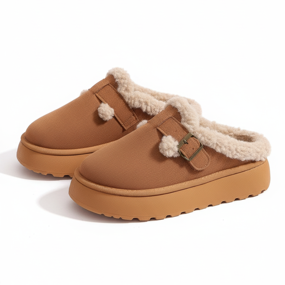Cozy Winter Platform Slippers