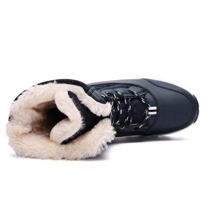 High Top Shoes With Fur Detailing - The Boston Boots