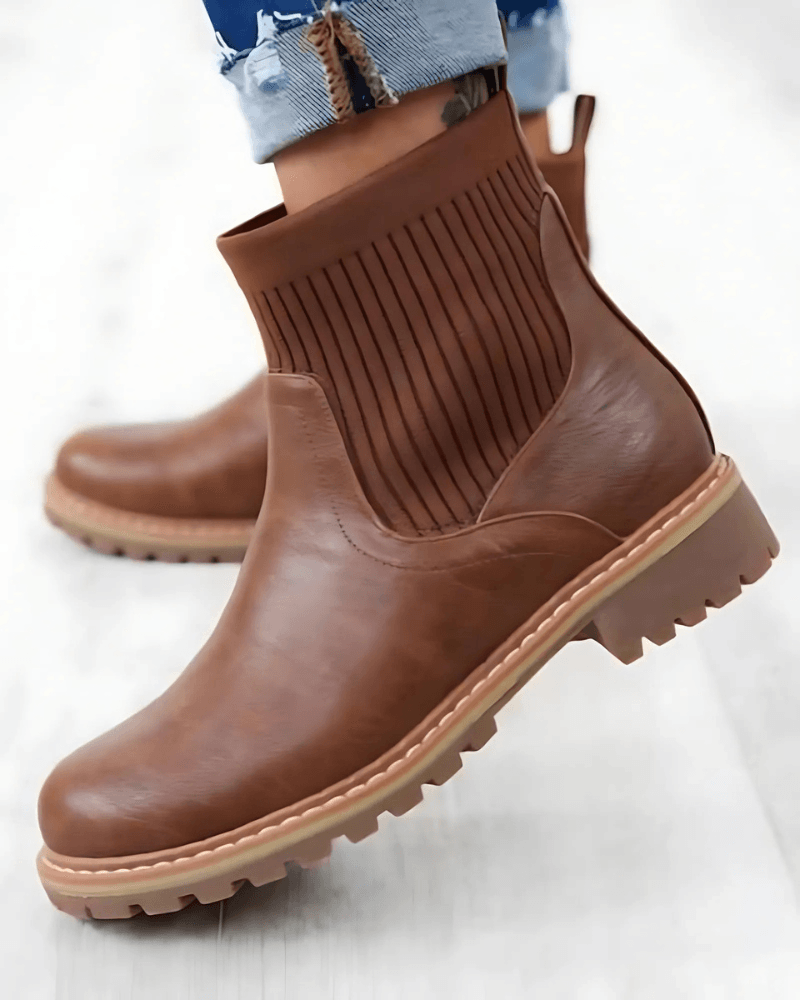 Cabin Cozy Ribbed Boots - The Boston Boots