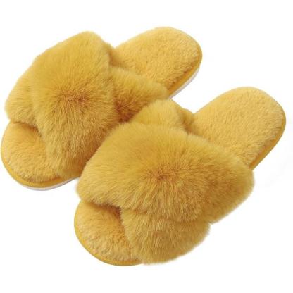 Fuzzy Foam Slippers With EVA Sole - The Boston Boots