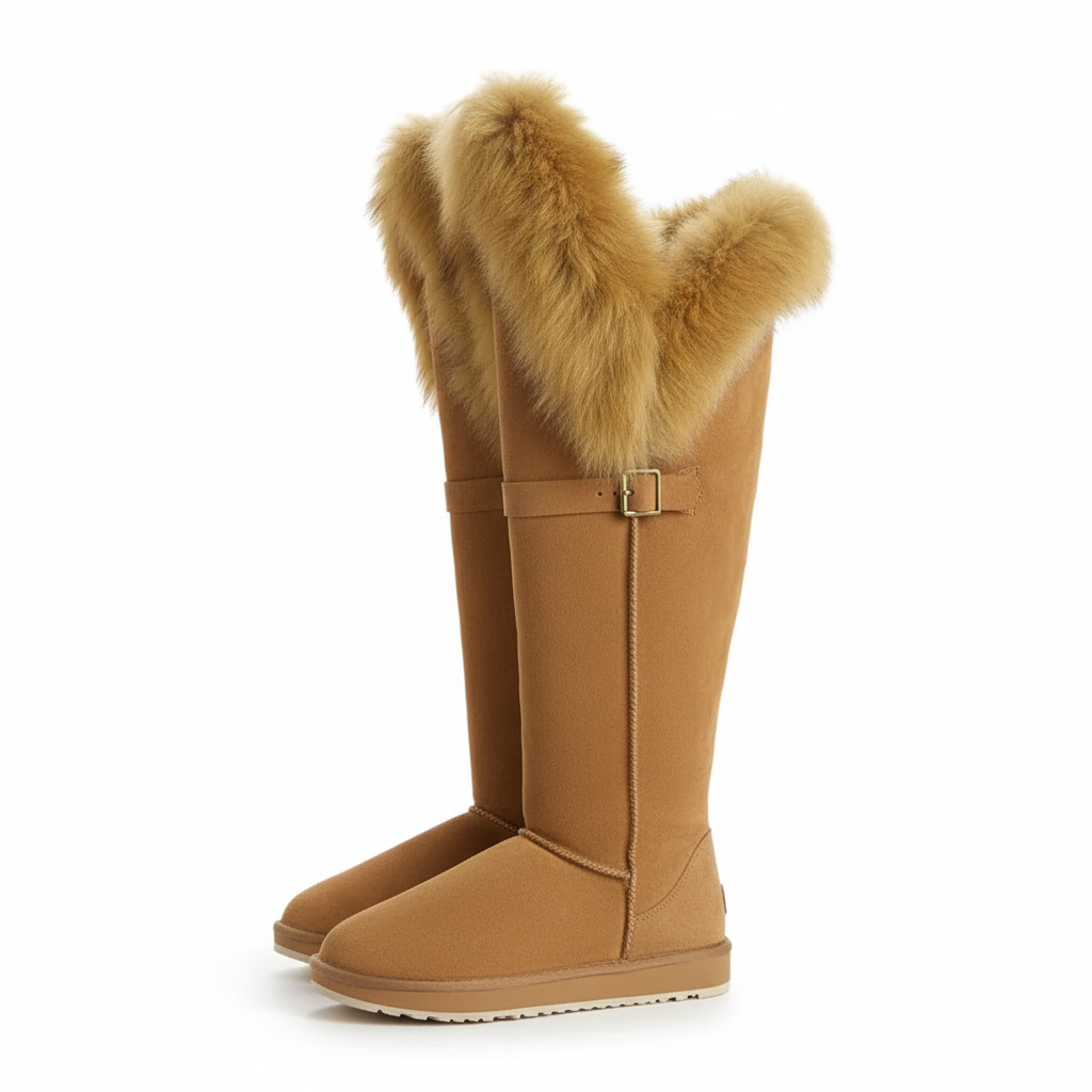 Tall Suede Winter Boots