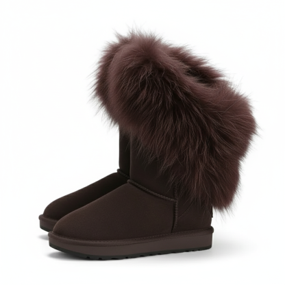 High Snow Boots With Slip On Water Resistant Winter Footwear