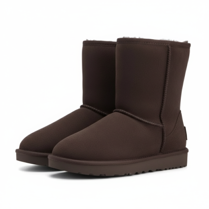 Wool Fur Leather Boots