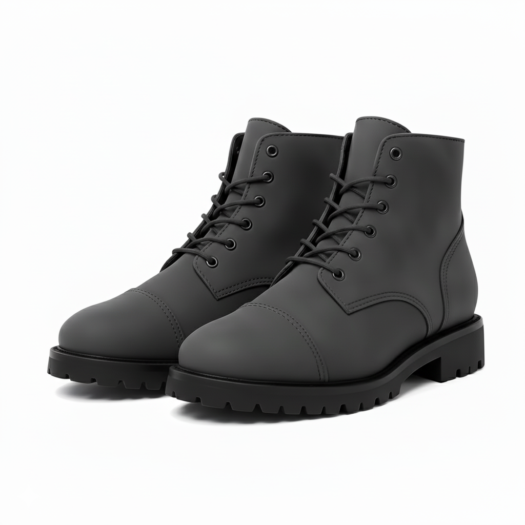 Classic Leather Lace Up Combat Boots