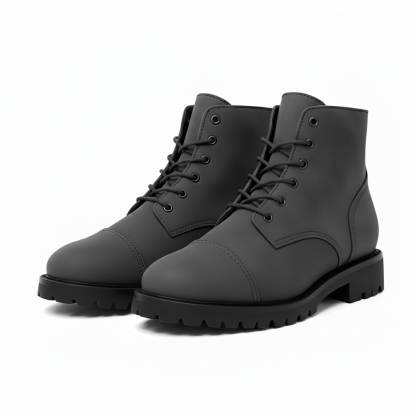 Classic Leather Lace Up Combat Boots