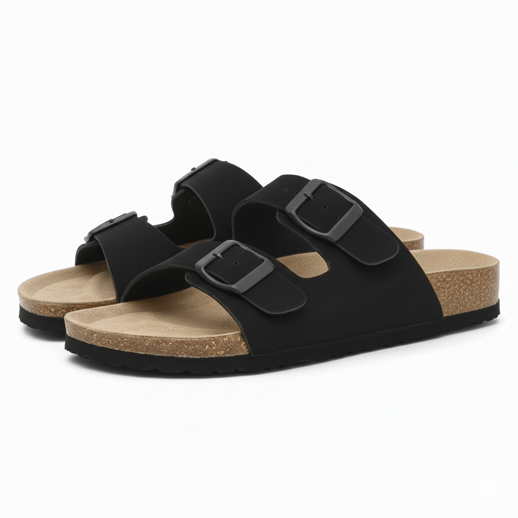 Unisex Sleek Designed Dual Strap Slide Sandals