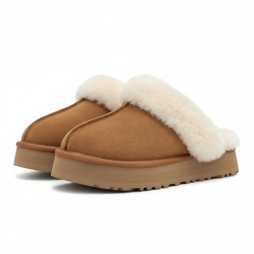 Soft Slip On Warm Fur Slippers For Winter And Everyday Wear