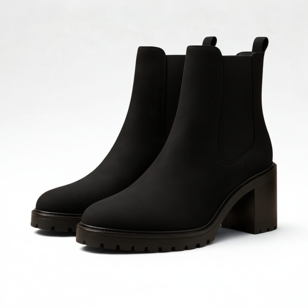 Knockout Stylish Block Heel Chelsea Boots