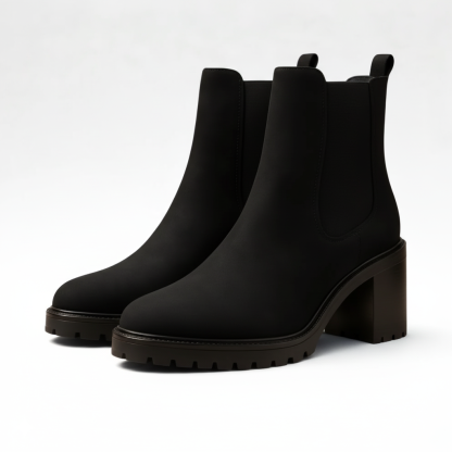 Knockout Stylish Block Heel Chelsea Boots