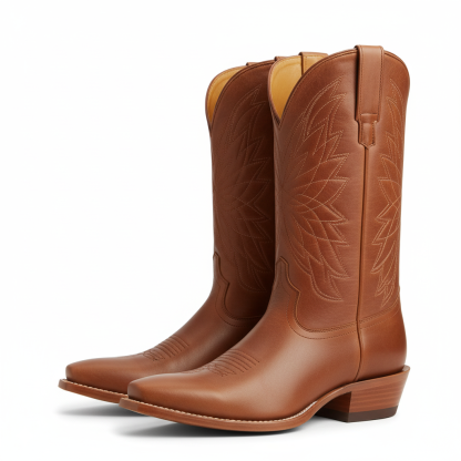 The Annie Two Tone Suede Cowgirl Boot